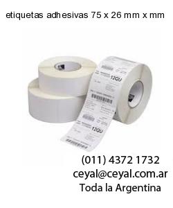 etiquetas adhesivas 75 x 26 mm x mm