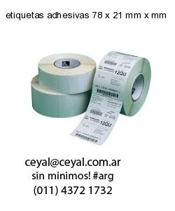 etiquetas adhesivas 78 x 21 mm x mm
