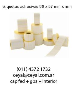 etiquetas adhesivas 86 x 57 mm x mm