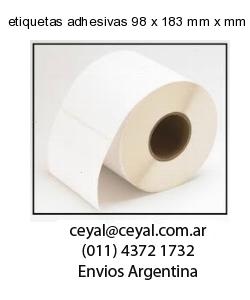 etiquetas adhesivas 98 x 183 mm x mm
