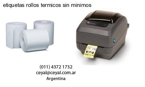etiquetas rollos termicos sin minimos