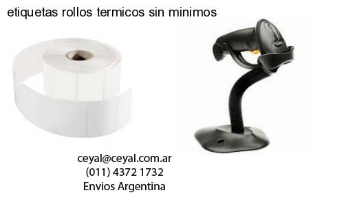 etiquetas rollos termicos sin minimos