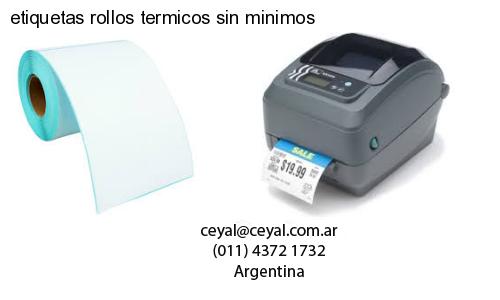 etiquetas rollos termicos sin minimos