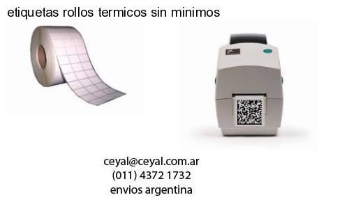 etiquetas rollos termicos sin minimos