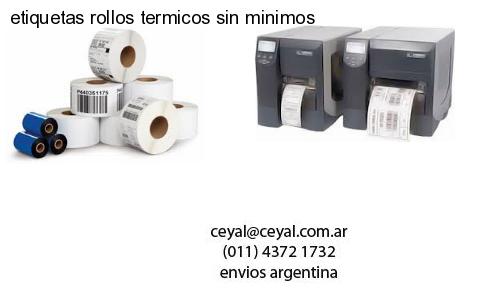 etiquetas rollos termicos sin minimos