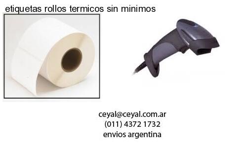 etiquetas rollos termicos sin minimos