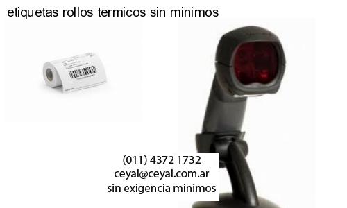 etiquetas rollos termicos sin minimos