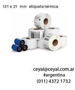 131 x 21  mm  etiqueta termica