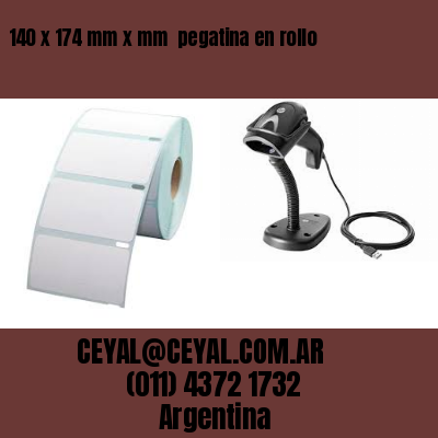 140 x 174 mm x mm  pegatina en rollo