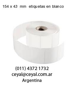 154 x 43  mm  etiquetas en blanco