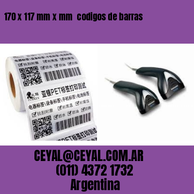 170 x 117 mm x mm  codigos de barras