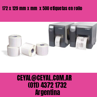 172 x 129 mm x mm  x 500 etiquetas en rollo