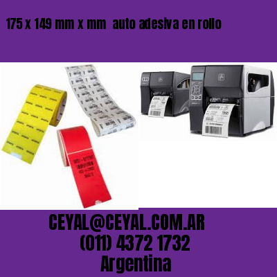 175 x 149 mm x mm  auto adesiva en rollo