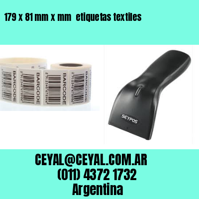 179 x 81 mm x mm  etiquetas textiles