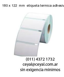 180 x 122  mm  etiqueta termica adhesiva