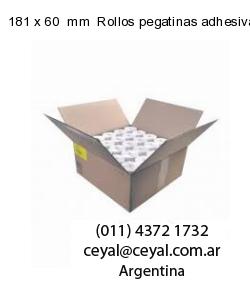 181 x 60  mm  Rollos pegatinas adhesivas