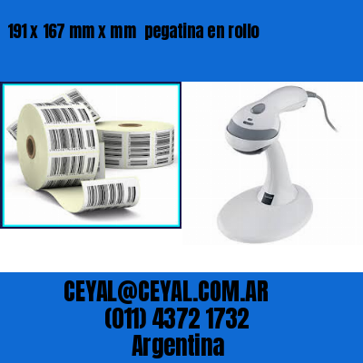 191 x 167 mm x mm  pegatina en rollo