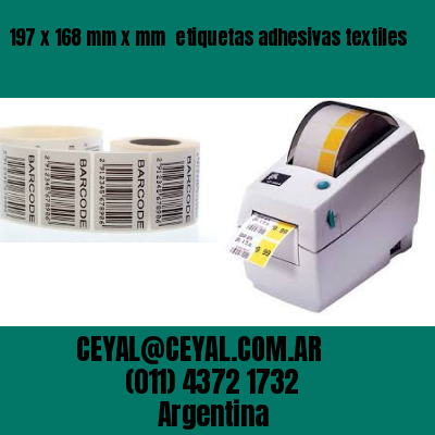 197 x 168 mm x mm  etiquetas adhesivas textiles
