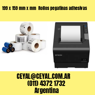 199 x 159 mm x mm  Rollos pegatinas adhesivas