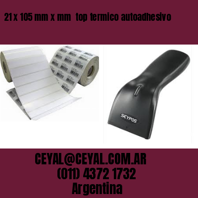21 x 105 mm x mm  top termico autoadhesivo