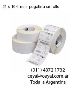 21 x 164  mm  pegatina en rollo