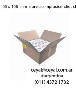 56 x 105  mm  servicio impresion etiquetas