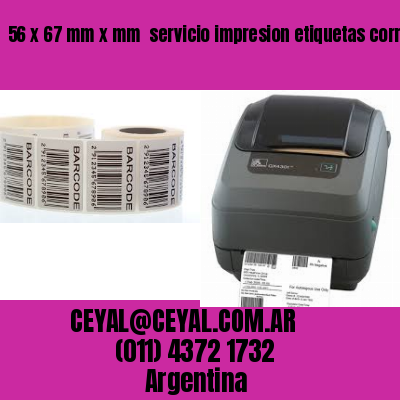 56 x 67 mm x mm  servicio impresion etiquetas correlativas