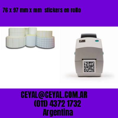 76 x 97 mm x mm  stickers en rollo
