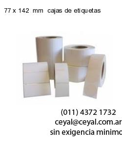 77 x 142  mm  cajas de etiquetas