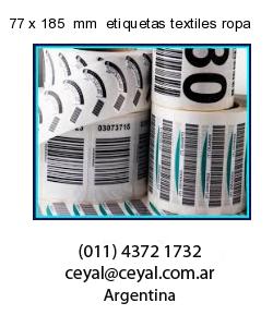77 x 185  mm  etiquetas textiles ropa