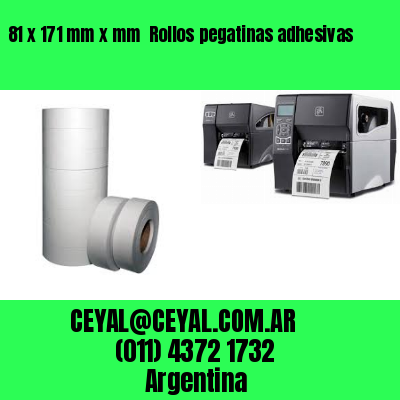 81 x 171 mm x mm  Rollos pegatinas adhesivas