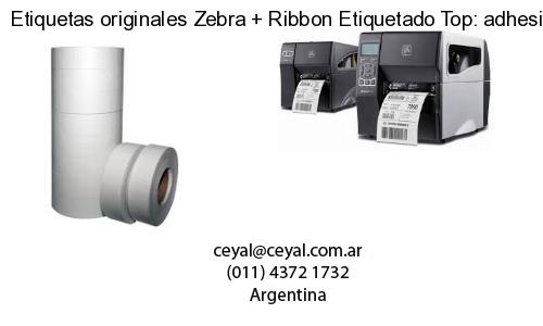 Etiquetas originales Zebra   Ribbon Etiquetado Top: adhesivo   ribbo