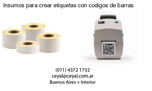 Insumos para crear etiquetas con codigos de barras