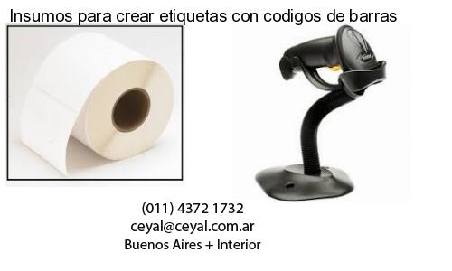 Insumos para crear etiquetas con codigos de barras