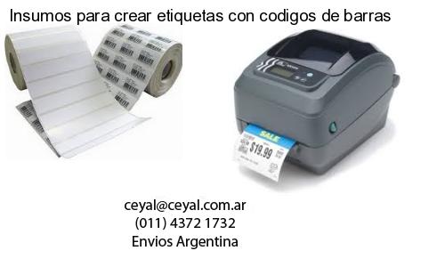 Insumos para crear etiquetas con codigos de barras