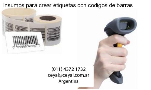 Insumos para crear etiquetas con codigos de barras