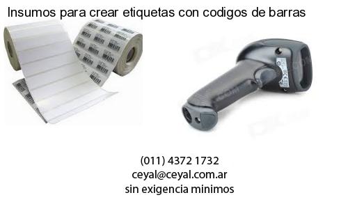 Insumos para crear etiquetas con codigos de barras
