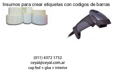 Insumos para crear etiquetas con codigos de barras
