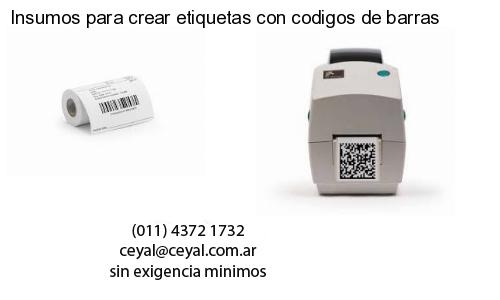 Insumos para crear etiquetas con codigos de barras
