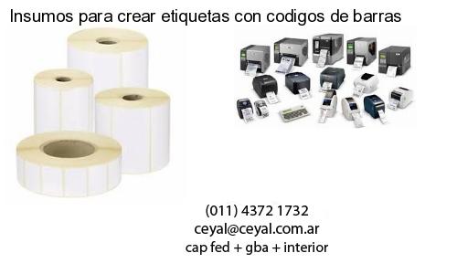 Insumos para crear etiquetas con codigos de barras