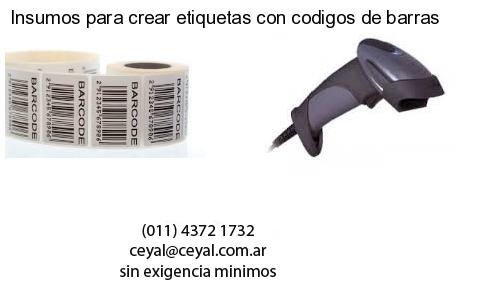 Insumos para crear etiquetas con codigos de barras