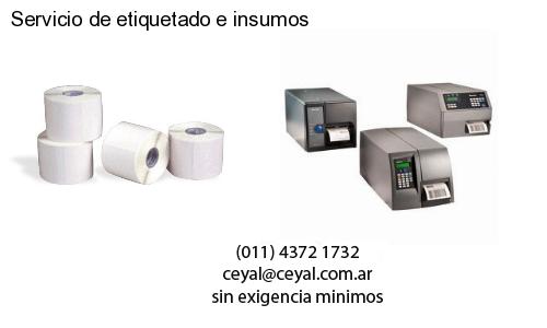Servicio de etiquetado e insumos