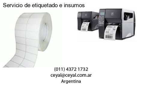 Servicio de etiquetado e insumos