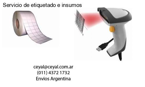 Servicio de etiquetado e insumos