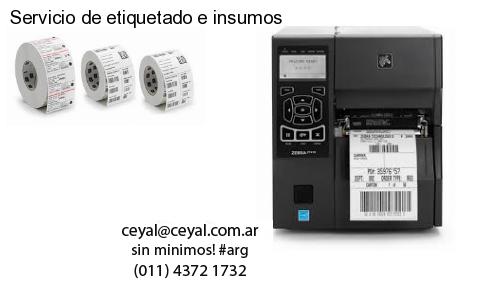 Servicio de etiquetado e insumos