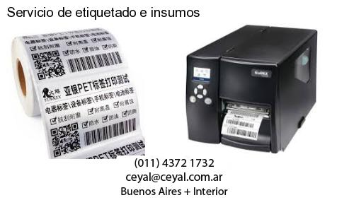 Servicio de etiquetado e insumos