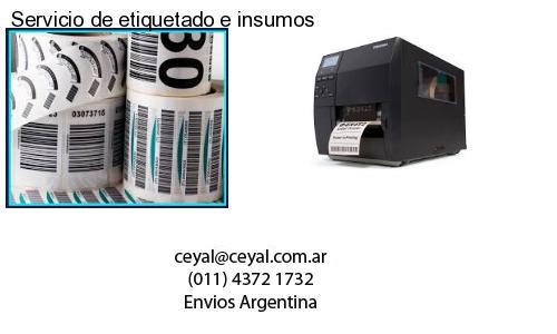 Servicio de etiquetado e insumos