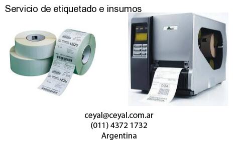 Servicio de etiquetado e insumos
