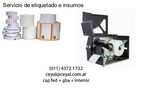 Servicio de etiquetado e insumos