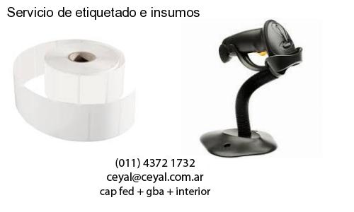Servicio de etiquetado e insumos